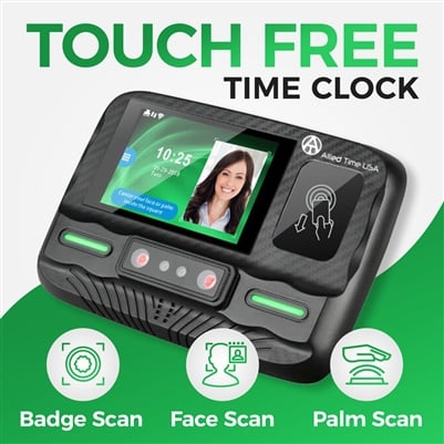 CB4100 Badge, Face, Palm web time clock