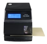 Amano PIX-4000 Time Date Number Stamp with operational battery reserve