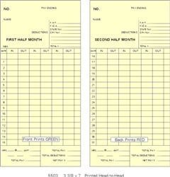 C-AMA5503: Cross-Print TIme Cards, Box of 1000